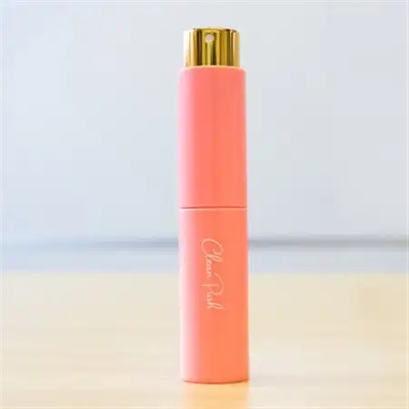 クリーンプッシュ キャップレス ハンディ除菌・消毒アルコールスプレー ローズピンク 8ml【1365253】