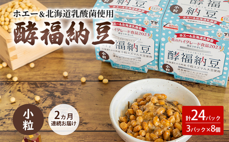 納豆 酵福納豆 なかいさんちの手造り納豆【40g×3パック 計8個】【定期便 2ヵ月】