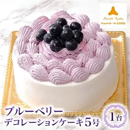 ブルーベリーデコレーションケーキ5号_菓子・スイーツ ケーキ  _【配送不可地域：離島】【1229021】