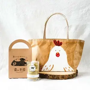 日高村おでかけセット タカハシカヨコ KOMETOTE×きりやま茶 ティーバック5種×屋根の上のガチョウ 霧山茶ポルポローネ 米袋バッグ