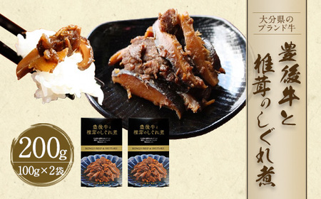 豊後牛と椎茸のしぐれ煮 100g×2袋（計200g）FB10