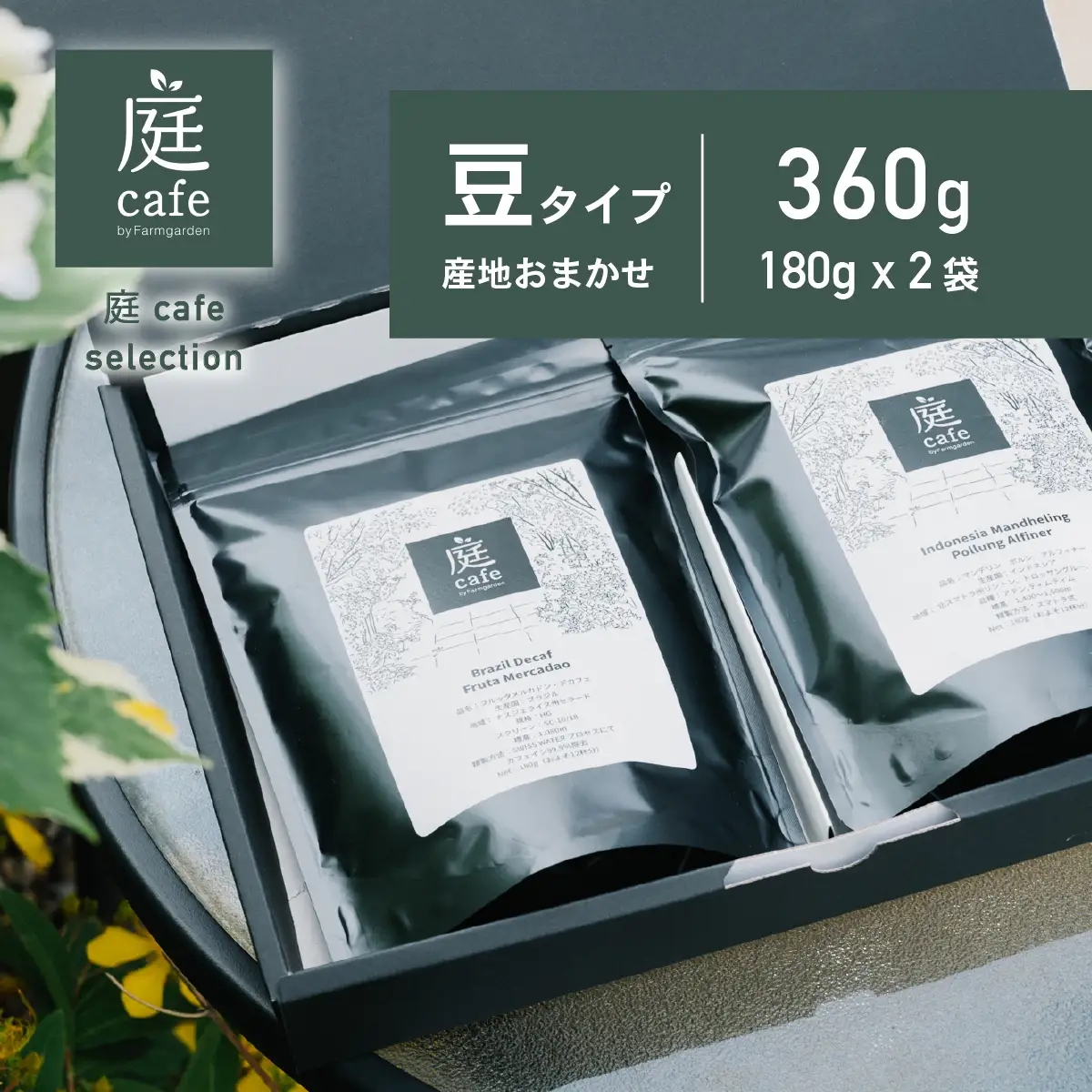 コーヒー 庭Cafe おすすめコーヒー豆 180g × 2種