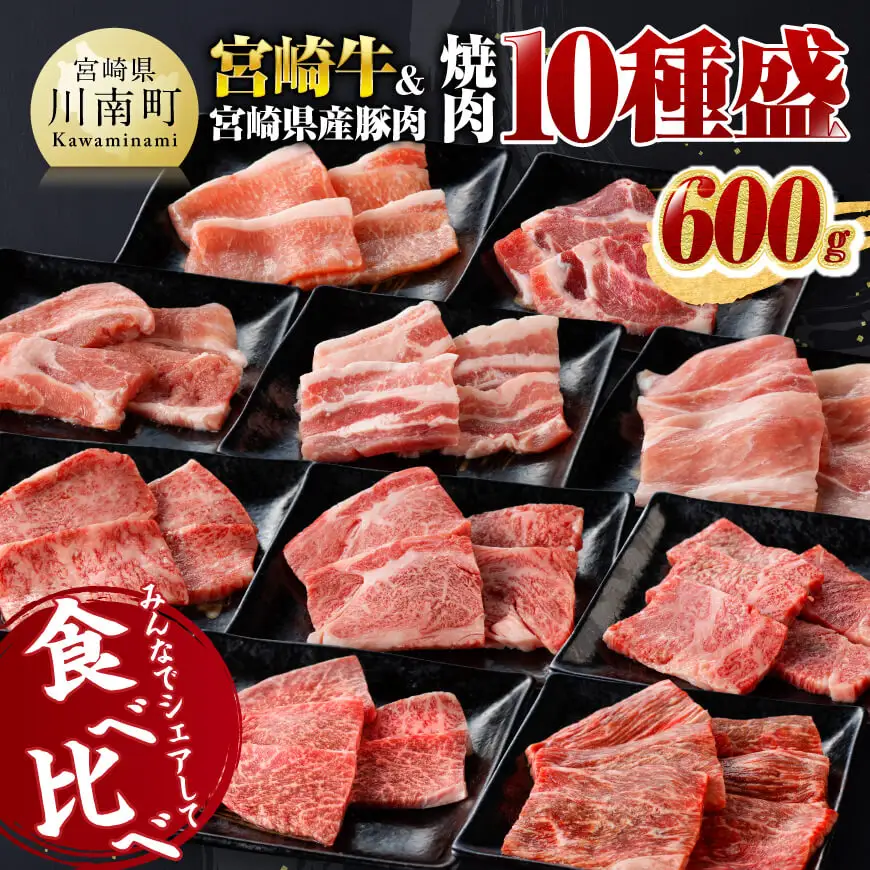 牛肉 豚肉 ※令和8年10月発送※ 宮崎牛＆宮崎県産豚肉焼肉10種 国産 牛肉 豚肉