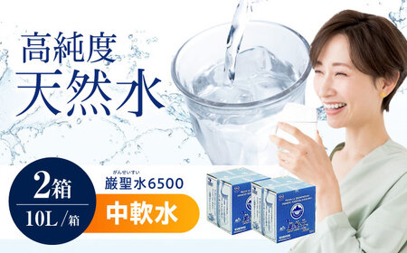 飲料 水 ミネラルウォーター 巌聖水6500 10L×2箱入り 広島県福山市/小林商事 ミネラルウォーター ペットボトル 10l 10リットル 保存用 備蓄 防災 [BAEA014]
