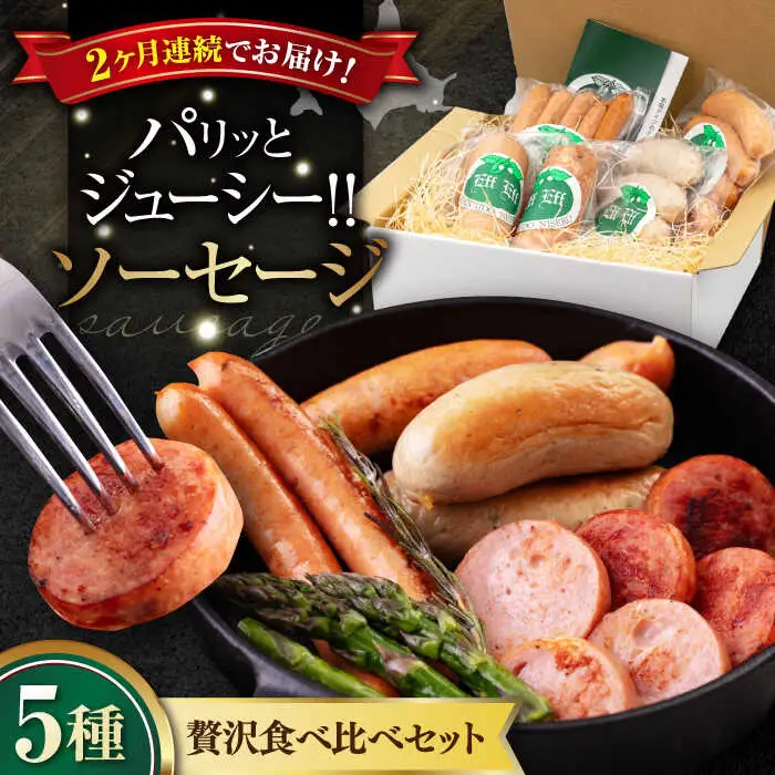 【全2回定期便】ソーセージ 5種セット ウインナー [AJAI035]
