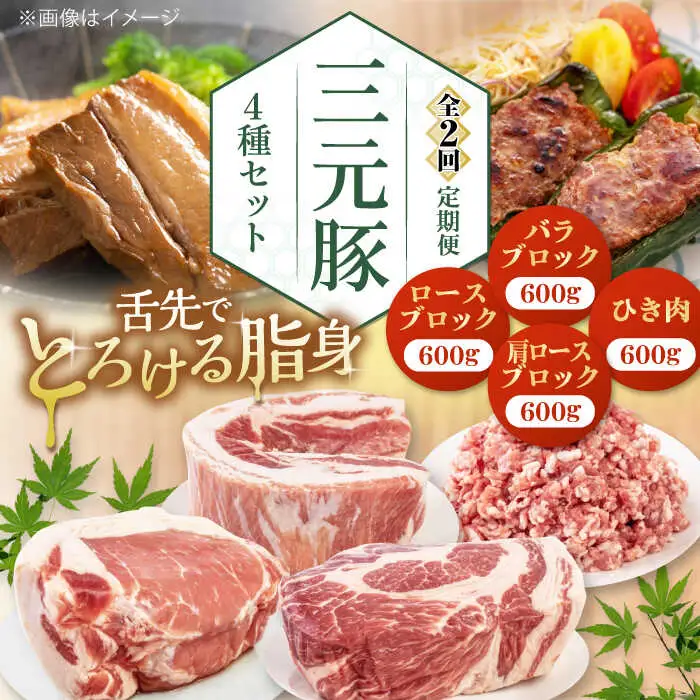 【全2回定期便】平田牧場 4種 セット 豚肉 詰め合わせ セット [AJAP050]