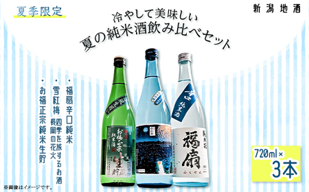 C1-C3B冷やして美味しい夏の純米酒飲み比べセット　720ml×3本