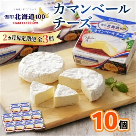 【2ヵ月毎定期便】雪印北海道 カマンベールチーズ 1箱(90g×10個入り)全3回_卵・乳製品 チーズ    定期便 定期便  _【配送不可地域：離島】【4014037】