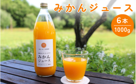 柑橘ジュース　6本セット / ミカンジュース 温州みかん 不知火 果汁100％ ストレート 柑橘 和歌山県 田辺市【ike011-1】