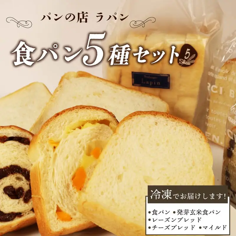 食パン 詰め合わせ 5種セット 冷凍 パンパンパンパン