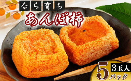 【なら育ち 益田農園】あんぽ柿 3 玉入り 5 パック｜フルーツ 果物くだもの 柿 かき カキ あんぽ 柿 奈良県 五條市