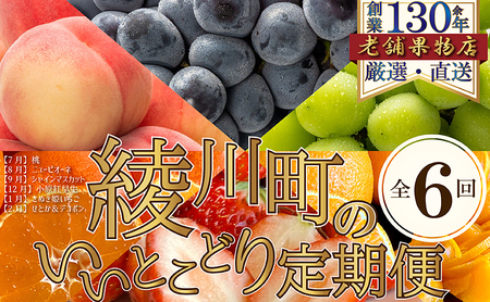 【全6回】綾川町のいいとこどり定期便（7・8・9・12・1・2月発送） 