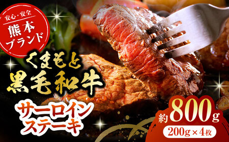 黒毛和牛サーロイン ステーキ用 約800g（約200g×4枚）くまもと黒毛和牛【吉里精肉】[ZEW015]