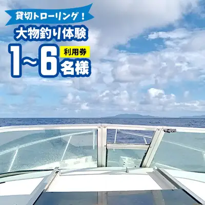 貸切トローリング！「大物釣り体験」1～6名様ご利用券