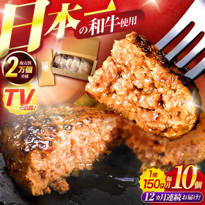 【12回定期便】ながさきふわとろハンバーグ 150g×10個入 / ハンバーグ はんばーぐ 肉 牛肉 豚肉 おかず 惣菜 定期便 / 諫早市 / ワールド・ミート有限会社 [AHBG012] 20万 200000