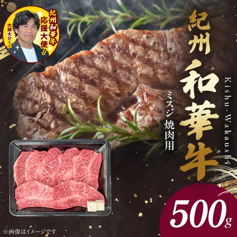 紀州和華牛　ミスジ　焼肉用　500g_BN6133