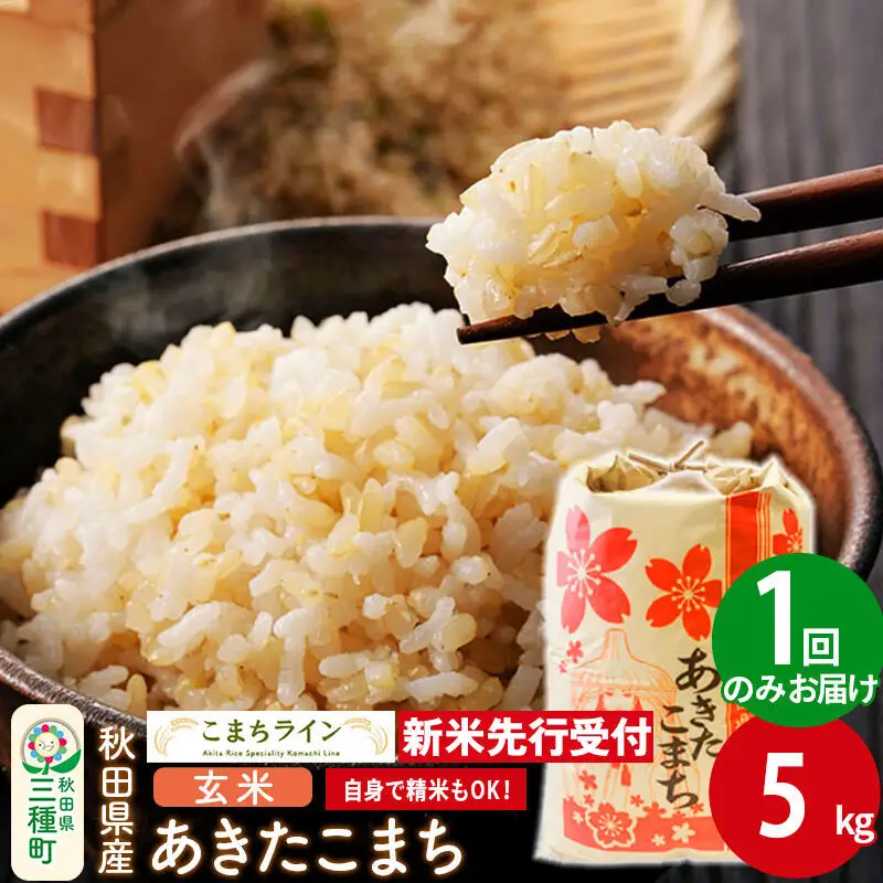 《新米》【玄米】あきたこまち 一等米 5kg 秋田県産 令和8年産  こまちライン