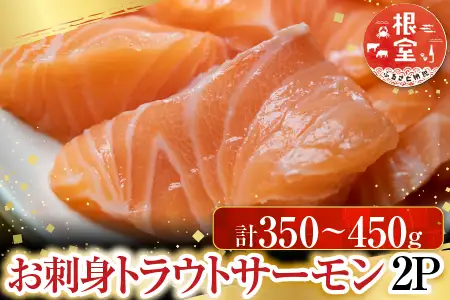 根室海鮮市場＜直送＞お刺身トラウトサーモン2P(計350～450g) G-28045