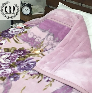 マイヤー毛布 シングル ピンク C.R.P加工毛布 1枚 (合わせ毛布) 22302PI｜毛布の町 泉大津 国産 サイズ・色 家庭洗濯可 [5005]