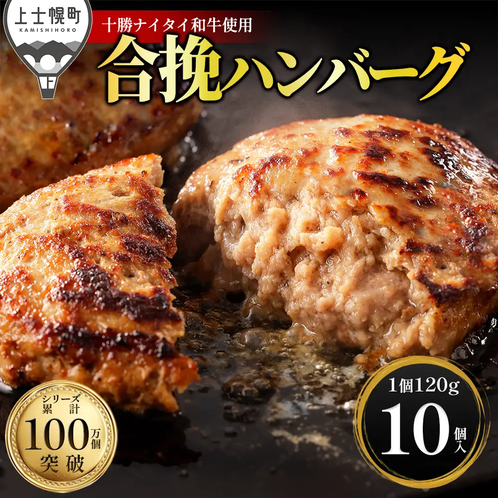 十勝ナイタイ和牛 ビーフ&ポーク ハンバーグ 120g×10個 高評価ハンバーグ 国産 北海道 牛 豚 肉 牛肉 豚肉 国産牛 国産豚 和牛 5・4等級 黒毛和牛 合い挽き 合挽 人気 お取り寄せ ギフト 冷凍ハンバーグ