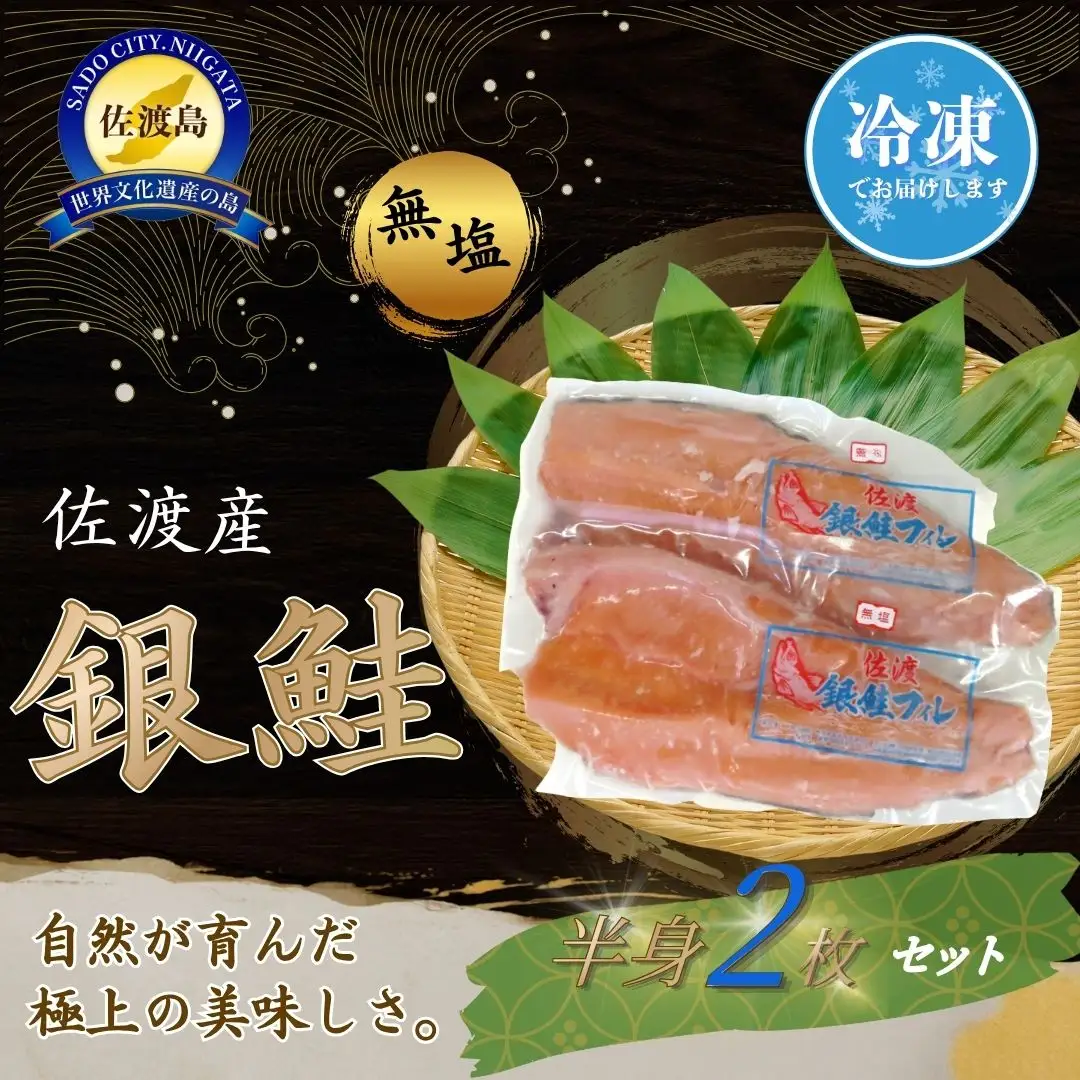 鮭 半身2枚セット | 銀鮭 新潟県 佐渡市