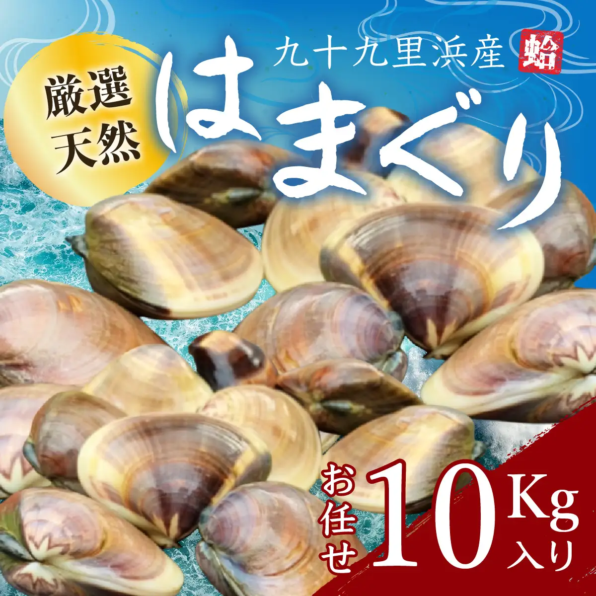 九十九里浜産活天然はまぐりサイズお任せ10kg入り SMBB004