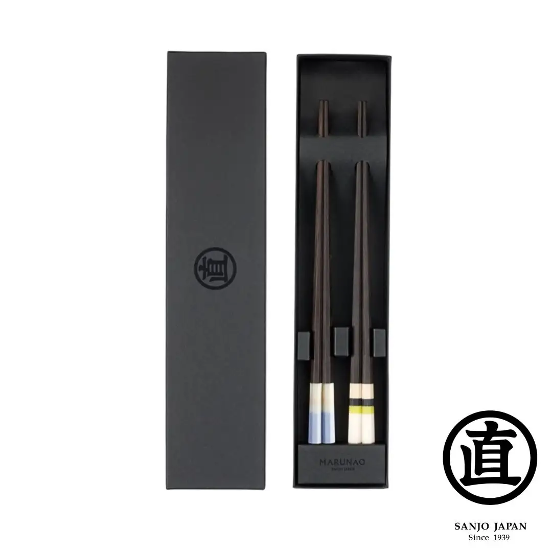 夫婦セット LAコースト＆マンチェスタービー 230mm 箸 高級箸 贈答用箸 23cm 燕三条製 ものづくり [マルナオ]【029S028】
