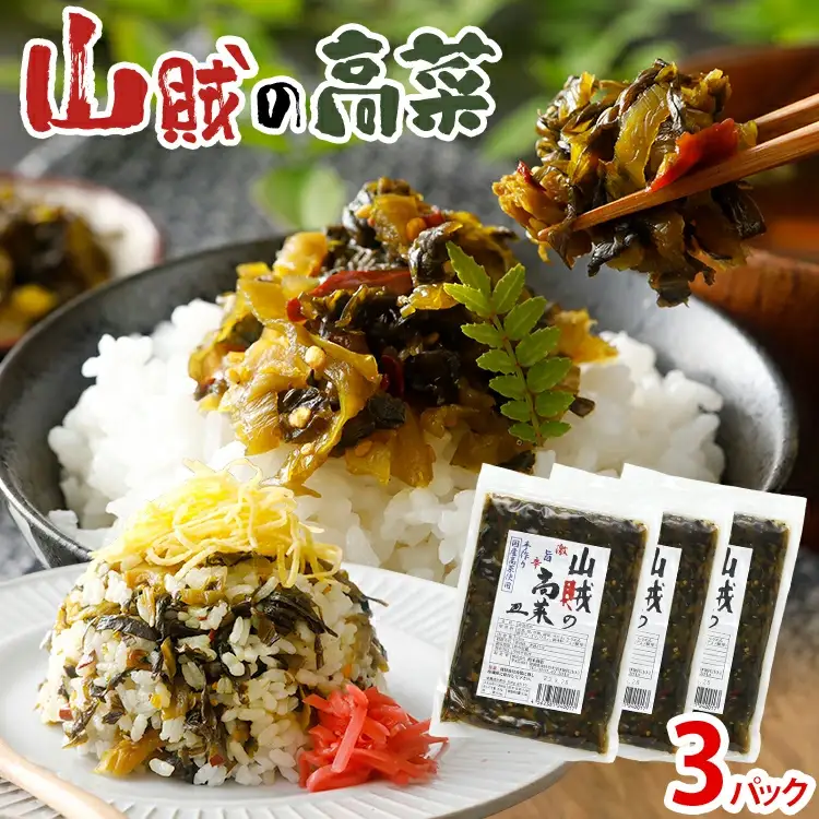 辛子高菜 240g×3パック（720g） 山賊の高菜