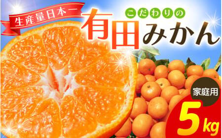 【2027年1月発送予約分】＼光センサー選別／ 【農家直送】【家庭用】こだわりの有田みかん 約5kg＋150g(傷み補償分) 先行予約 有機質肥料100% サイズ混合 【1月発送】 ※北海道・沖縄・離島配送不可/みかん ミカン 有田みかん 温州みかん 柑橘 有田 和歌山 産地直送【nuk160-01B】