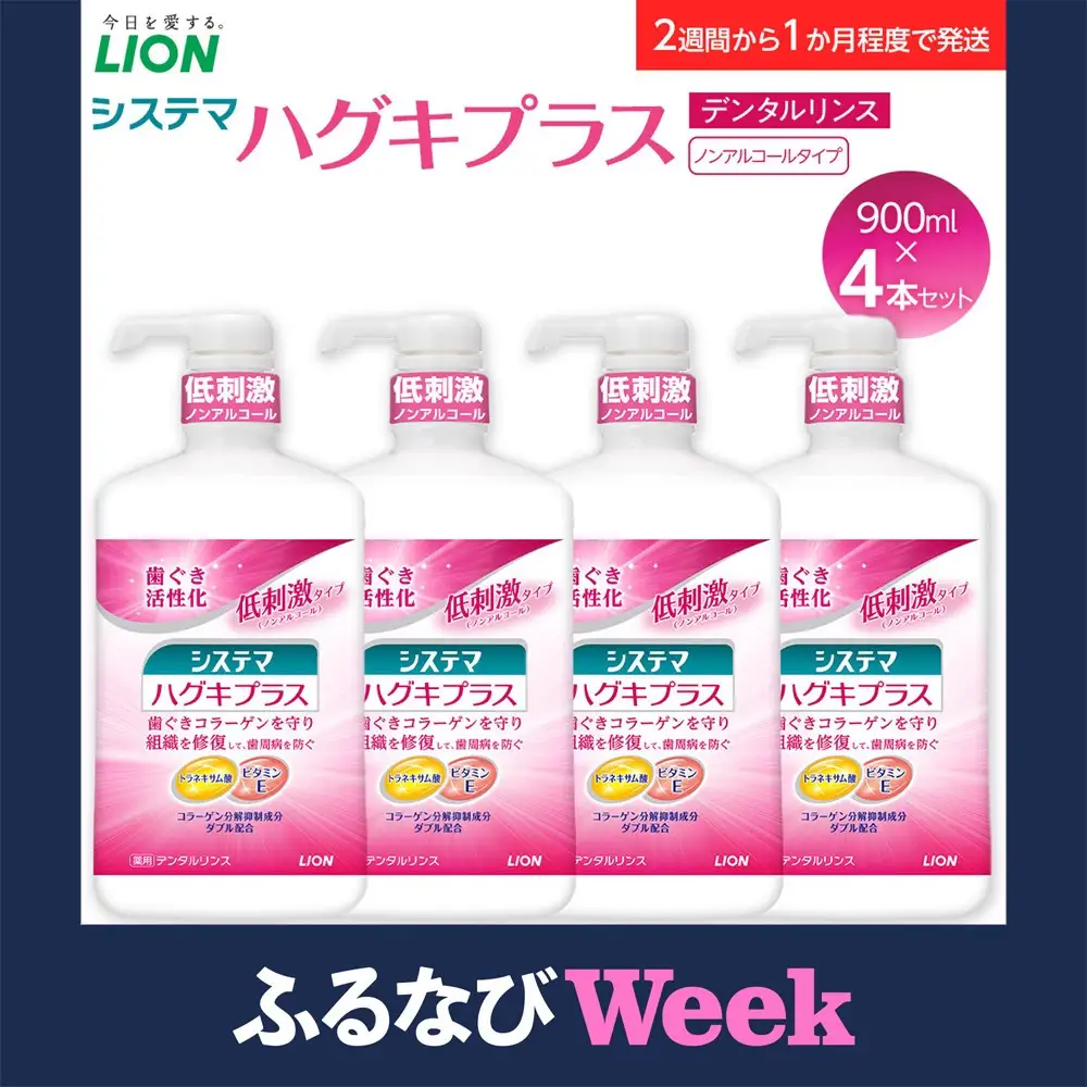 【ふるなびWEEK対象】【寄附額見直しました！】LION ハグキプラスリンスセット 日用品 ふるさと納税