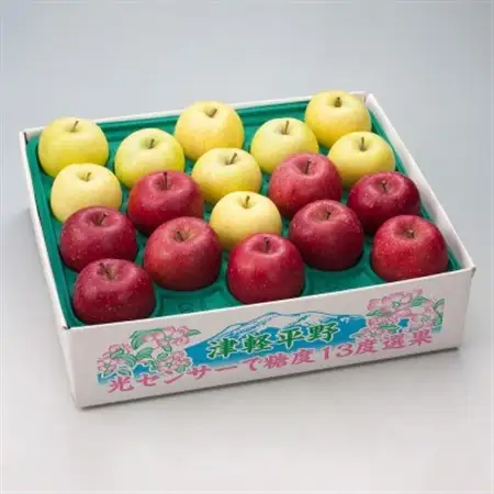 【令和8年産・先行予約】糖度13度選果 サンふじ＆王林 約4.3kg　鮮度保持剤・保存用ポリ袋付_果物・フルーツ りんご  リンゴ 林檎_【配送不可地域：離島・沖縄県】【1508208】