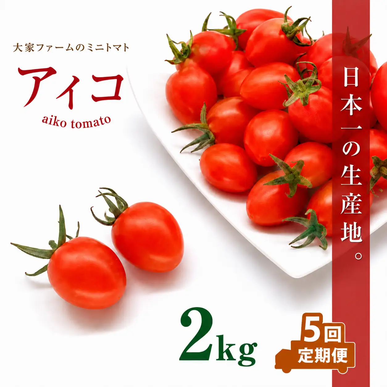【定期5回】『大家ファーム』のミニトマト アイコ 2kg × 5回 | 野菜 やさい とまと トマト ミニトマト アイコ 定期 定期便 熊本県 玉名市
