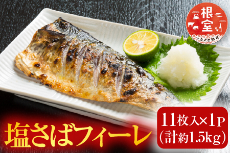 塩さばフィーレ11枚入×1P(計約1.5kg) G-14021