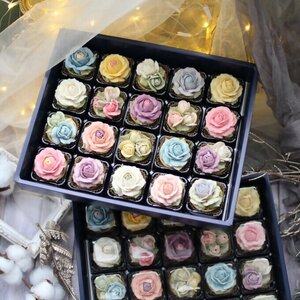 DC-004_あんフラワークッキー(全部バラ)20個入り　食べられるお花！あんこのお花！ 【風呂敷ラッピング】和菓子