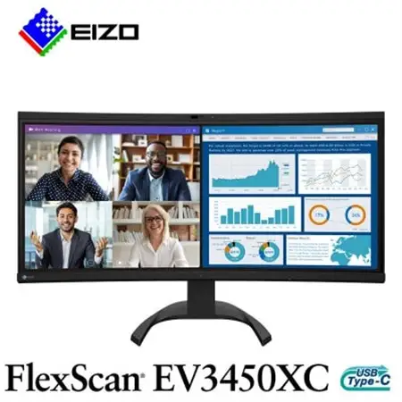 【国内生産】EIZO 34.1型曲面モニター FlexScan EV3450XC ブラック_家電製品 パソコン・周辺機器  _【1512944】