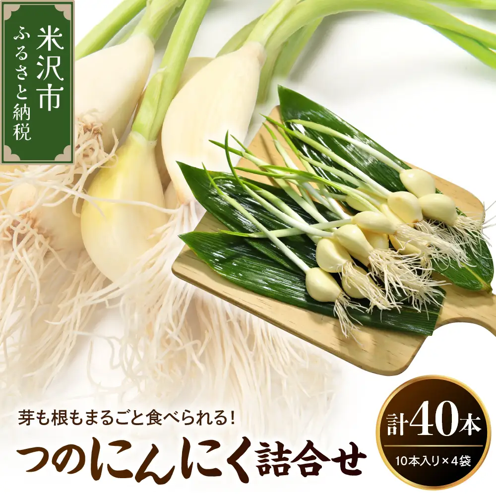 つのにんにく 10本 × 4袋 計40本 発芽にんにく
