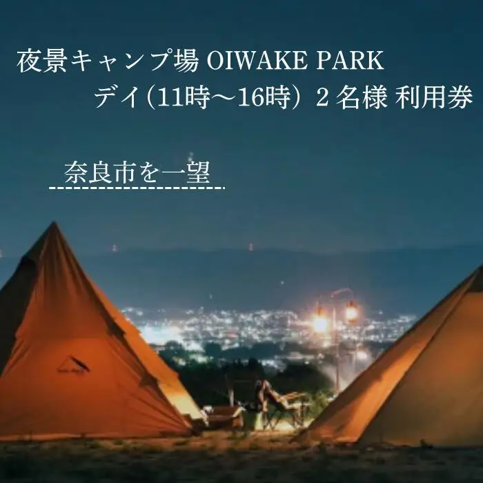 奈良 キャンプ場クーポン ［デイ利用2名様］ OIWAKEPARKキャンプ場 10-021