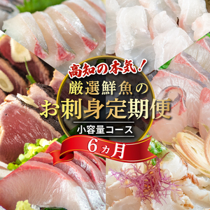 【限定500セット】 定期便 6回 小島水産 お刺身 海鮮 魚介 少量コース | 魚介定期便 海鮮定期便 6ヶ月海鮮定期便 お刺身定期便 KS30000