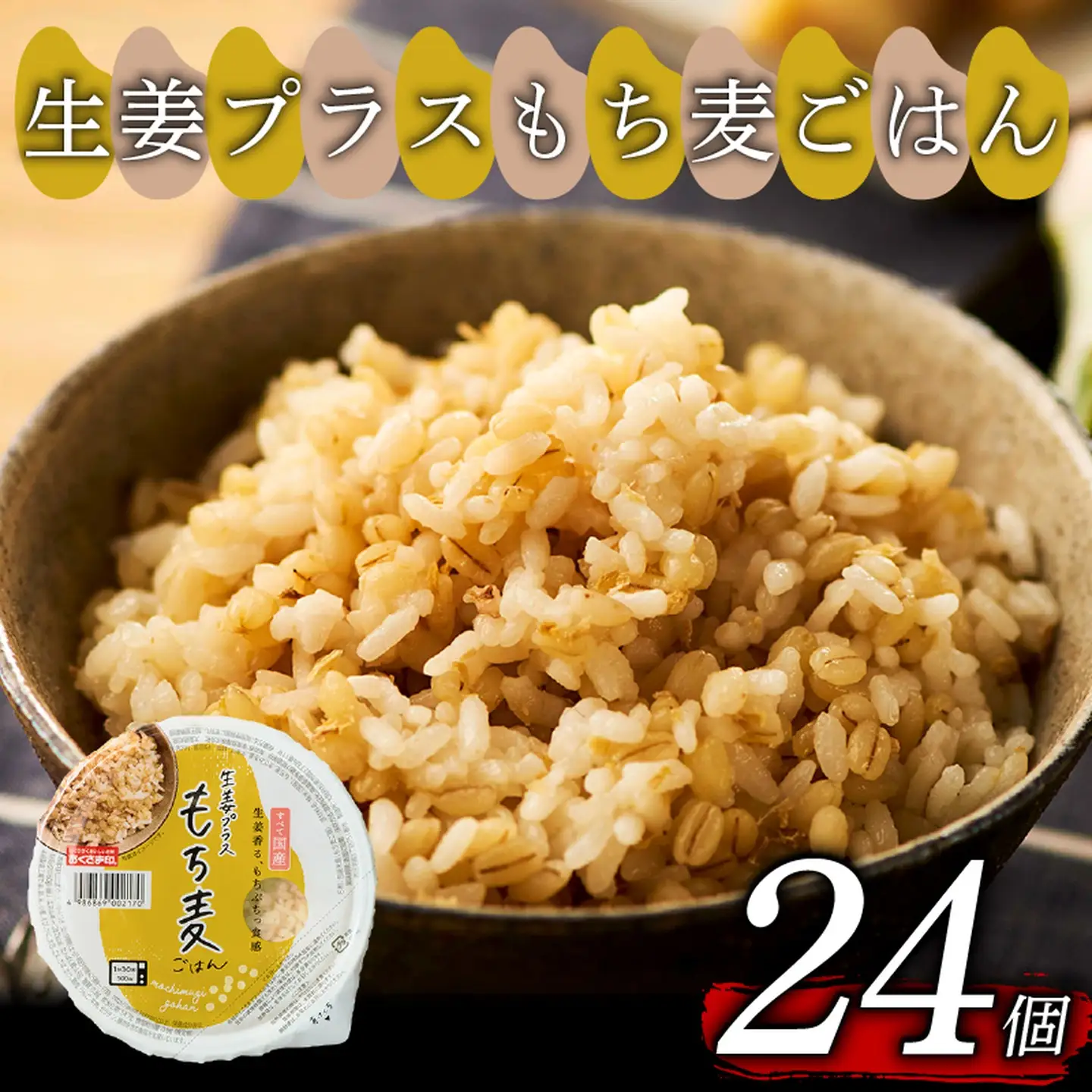 【もち麦】 生姜プラスもち麦ごはん 160g×24個 ご飯パック