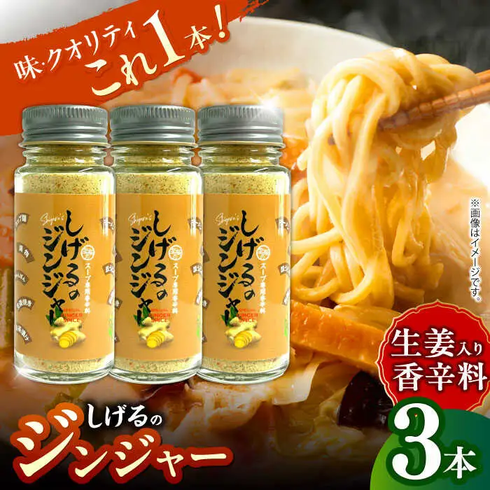 しげるのジンジャー3本セット / スパイス ジンジャー 肉 胡椒 鶏ガラ / 諫早市 / 株式会社飯盛グリーン開発 [AHCY011]
