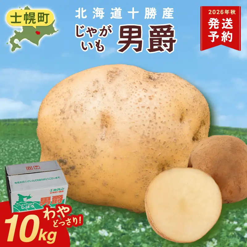 【10月より順次発送予定】北海道 じゃがいも 男爵 10kg 北海道産 十勝産 男爵芋 男爵イモ 男爵薯 ジャガイモ 芋 いも ポテト お取り寄せ まとめ買い 送料無料 十勝 士幌町【V03】