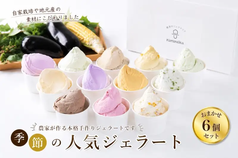 ジェラート セット 6個 2月発送 13000円 / キミノ―カ アイス クリーム スイーツ 野菜 果物【kmk105-feb-6】