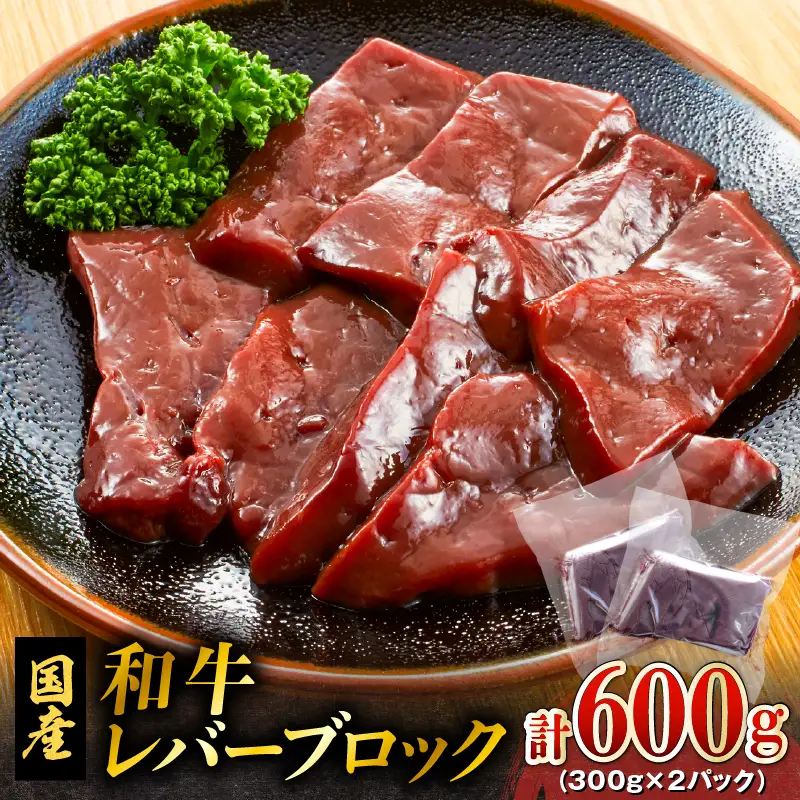 和牛レバーブロック600g（300g×2パック） K002-040 肉 牛肉 冷凍