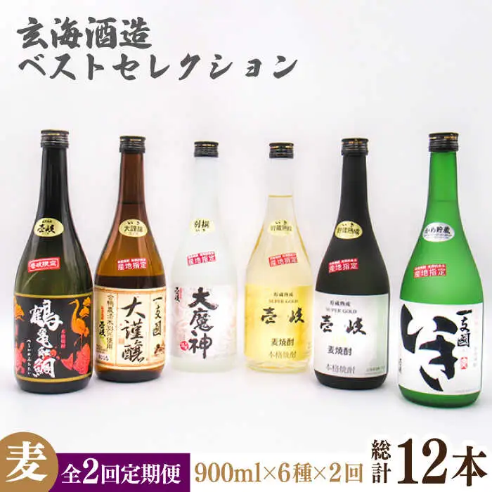 【全2回定期便】玄海酒造ベストセレクション 720ml 6本入りセット《壱岐市》【天下御免】焼酎 壱岐焼酎 麦焼酎 酒 アルコール [JDB376]