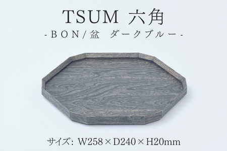 TSUM 六角 - BON/盆　ダークブルー　皿 食器 
