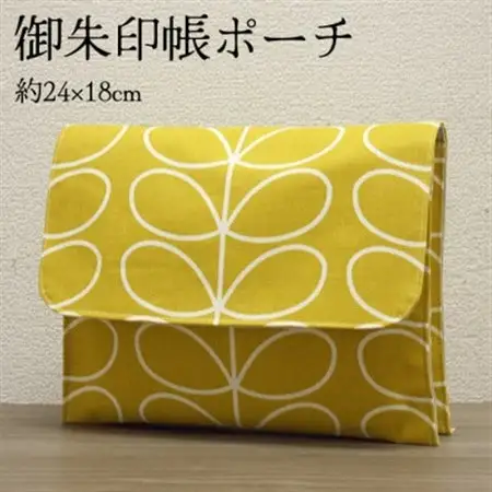 ポケット付 御朱印帳ポーチ(マルチポーチ)約24×18cm 北欧風花柄 OK-01_装飾品・工芸品  服飾小物 _【1513052】