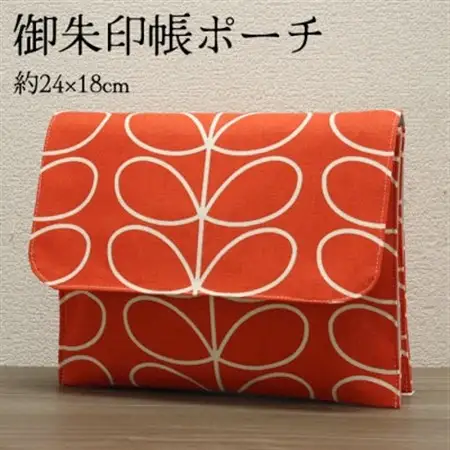 ポケット付 御朱印帳ポーチ(マルチポーチ)約24×18cm 北欧風花柄 OK-02_装飾品・工芸品  服飾小物 _【1513062】