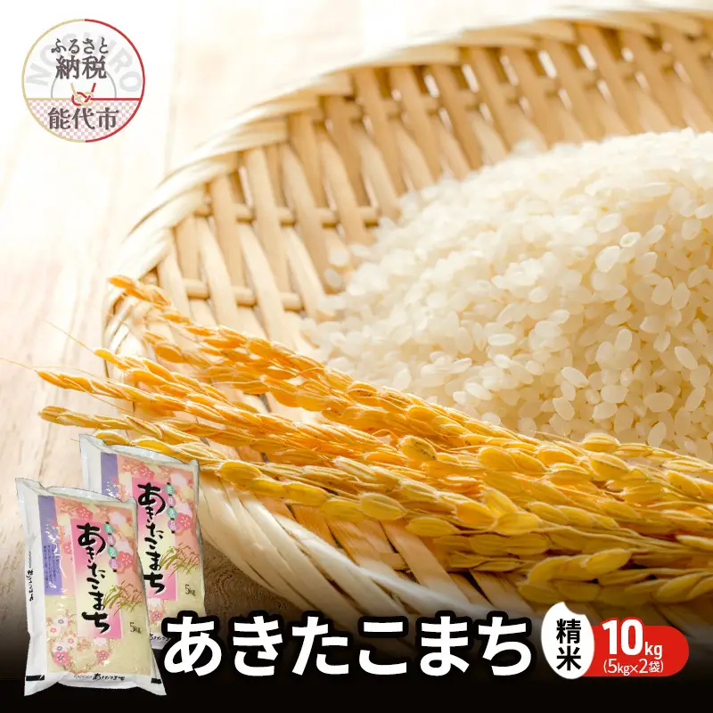 令和7年産 あきたこまち 精米 10kg（5kg×2袋） 秋田県産 お米 米 ごはん ご飯 単一原料米  