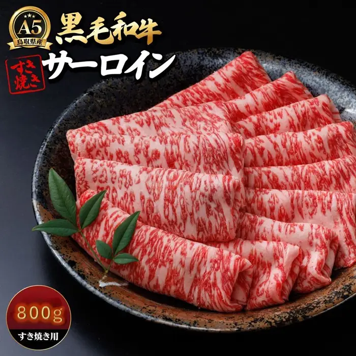 A5鳥取県産黒毛和牛サーロイン すき焼き用(計800g) 【鳥取県 境港市】