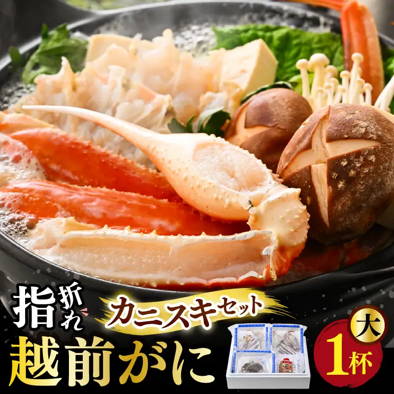 【先行予約】【訳あり】越前がに（大）1杯 かにすきセット やまに仕込み [K-4304]